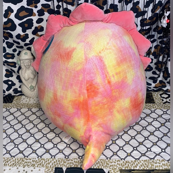 SQUISHMALLOWS JAZWARES TRINITY THE TRICERATOPS DINO HUGE PLUSH PILLOW TOY - Picture 5 of 9